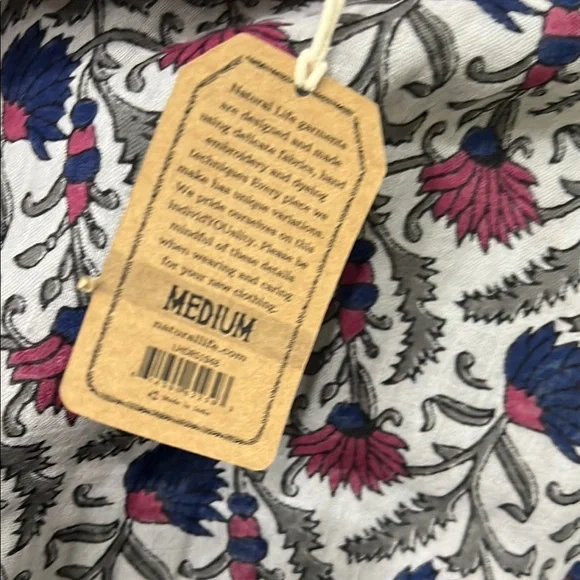 NATURAL LIFE Floral Midi Dress - Red and Blue - Picture 3 of 8